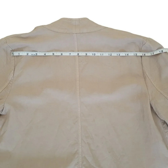 Eileen Fisher tencel linen kimono duster jacket light beige khaki small - Picture 9 of 16